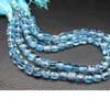 Natural Blue Topaz Faceted Box Beads Strand Quantity 4 Beads (2 Pair) and Size from 6mm to 6.5mm approx. Blue topaz is the state gemstone of the US state of Texas. Naturally occurring blue topaz is quite rare and also a birthstone for November. 